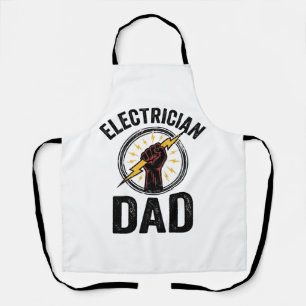 Elektriker-Vater Vintage-Stichvektor-Shirt-Des Schürze