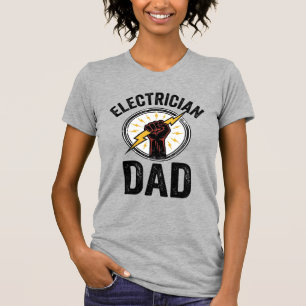 Elektriker-Vater Vintage-Stichvektor-Shirt-Des T-Shirt