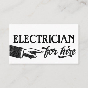 Elektriker Visitenkarten - Cool Vintage Visitenkarte