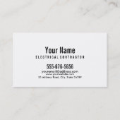 Elektriker-Visitenkarten (Lichtschalter) Visitenkarte (Rückseite)