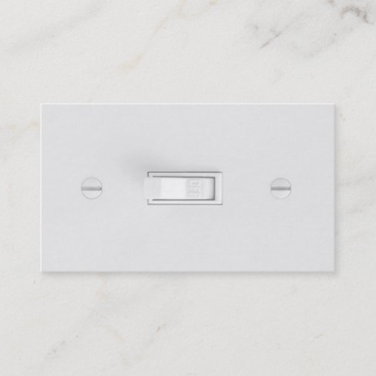 Elektriker-Visitenkarten (Lichtschalter) Visitenkarte (Vorderseite)