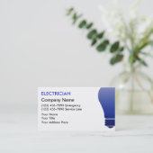 Elektriker-Visitenkarten Visitenkarte (Stehend Vorderseite)