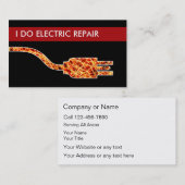 Elektriker-Visitenkarten Visitenkarte (Vorne/Hinten)