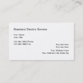 Elektriker-Visitenkarten Visitenkarte (Rückseite)