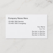 Elektriker-Visitenkarten Visitenkarte (Rückseite)