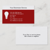 Elektriker-Visitenkarten Visitenkarte (Vorne/Hinten)
