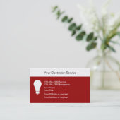 Elektriker-Visitenkarten Visitenkarte (Stehend Vorderseite)