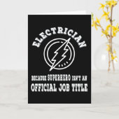 Elektriker, weil Superheld keine Arbeit ist Karte (Gelbe Blume)