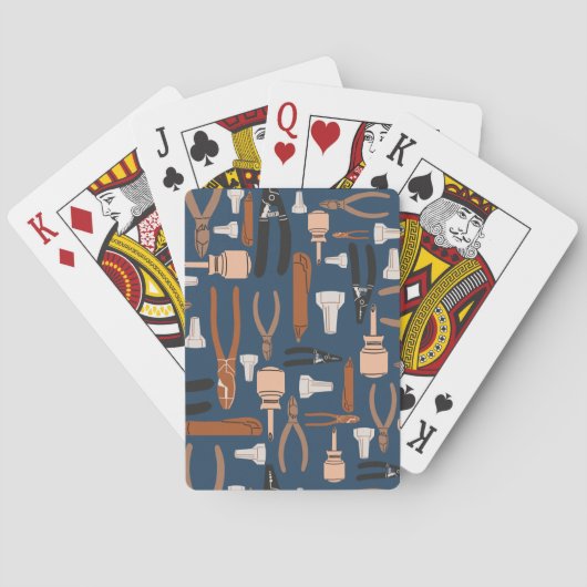 Elektriker Werkzeug Spielkarten Geschenk (Rückseite)