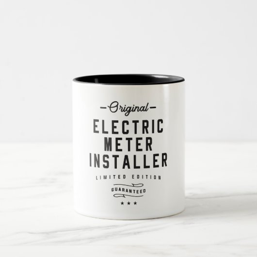 Elektriker Zweifarbige Tasse (Mittel)