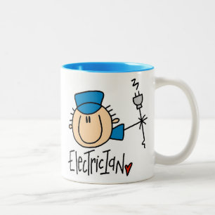 Elektriker Zweifarbige Tasse