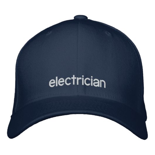 Elektrikerhut Bestickte Baseballkappe (Vorderseite)