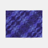 Elektrisch Blaue Abstrakte Wellen Fleece-Decke Fleecedecke (Vorderseite (Horizontal))