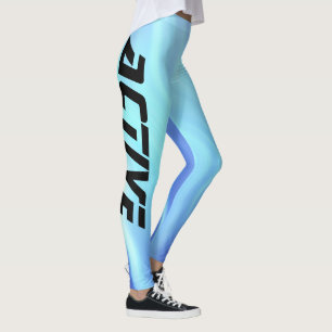 Elektrisch Blaue Farbe Aktiver Sport Leggings