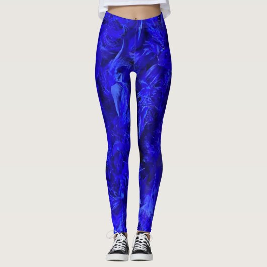 Elektrisch blaue Imitate sorgen für überdruckbare Leggings (Vorderseite)
