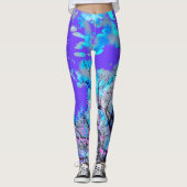 Elektrisch blaue Leggings (Vorderseite)
