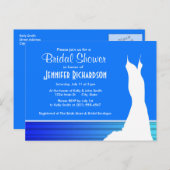 Elektrisch blaue vertikale Streifen; Streifen Einladungspostkarte (Vorne/Hinten)