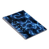 Elektrisch-blaue Waves | Personalisiertes SpiralNo Notizblock (Rechte Seite)