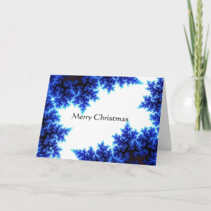 Elektrisch blaue Weihnachtszweige Feiertagskarte