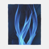 Elektrisch Blaue Wisps Organischer Fluss Fleecedecke (Vorderseite)
