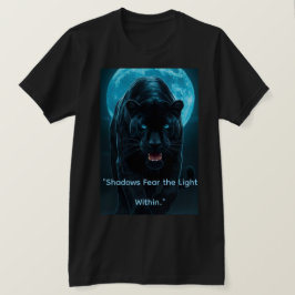 Elektrisch Blaues Neon-Schwarzer-Panther-Grafik-T- T-Shirt