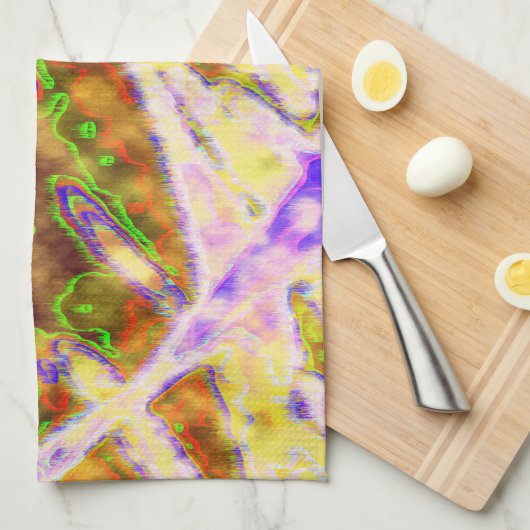 Elektrisch grün Bio Handtuch (Viertel Falte)