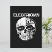 Elektrisch kann ich kein stupides Schädelgeschenk (Stehend Vorderseite)