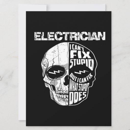Elektrisch kann ich kein stupides Schädelgeschenk (Vorderseite)
