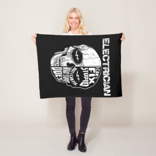 Elektrisch kann ich kein stupides Schädelgeschenk Fleecedecke