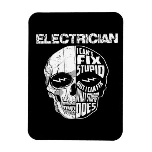 Elektrisch kann ich kein stupides Schädelgeschenk Magnet