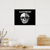 Elektrisch kann ich kein stupides Schädelgeschenk Poster (Küche)