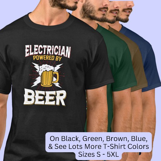 Elektrisch mit Bier betrieben T-Shirt