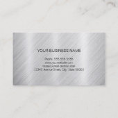 Elektrisch - Moderner Metalllook Visitenkarte (Rückseite)