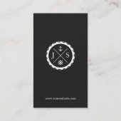 Elektrisch - Retro Nautic Monogram Visitenkarte (Rückseite)