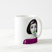 Elektrisch rosa Maus Kaffeetasse (VorderseiteRechts)