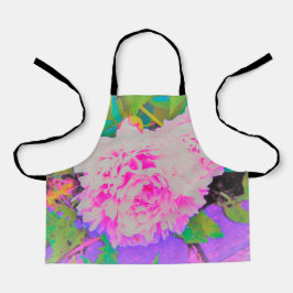 Elektrisch-rosa-Peonies im farbenfrohen Garten Schürze