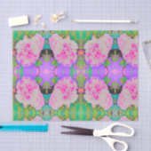 Elektrisch-rosa-Peonies im farbenfrohen Garten Seidenpapier (Handwerk)