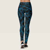 Elektrisch schwarz und blau leggings (Rückseite)