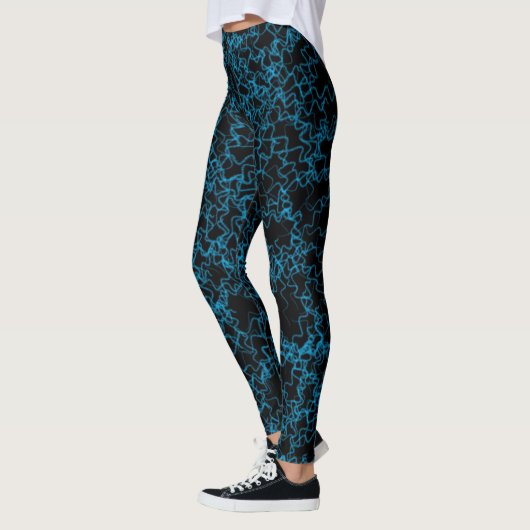 Elektrisch schwarz und blau leggings (Links)