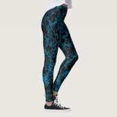 Elektrisch schwarz und blau leggings (Rechts)