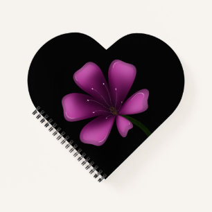 Elektrisch Violetter Glänzender Blütenstand Düster Notizblock