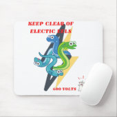 Elektrische Aale behalten Mousepad (Mit Mouse)