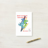 Elektrische Aale behalten Post-it Klebezettel (Auf Schreibtisch)