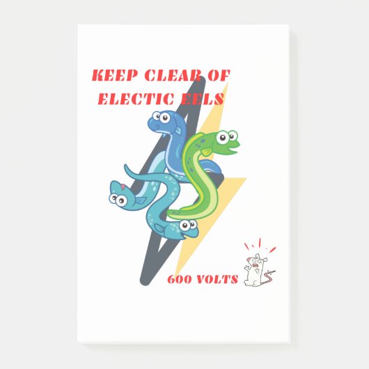 Elektrische Aale behalten Post-it Klebezettel (Vorderseite)