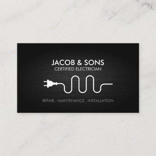 Elektrische AN-Imitate Metall Visitenkarte (Vorderseite)
