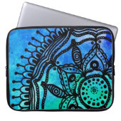 Elektrische Aquarell-Mandala-Laptop-Hülse Laptopschutzhülle (Vorderseite)