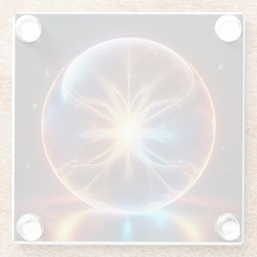 Elektrische Arche im Inneren des durchsichtigen Gl Glasuntersetzer (Rückseite)