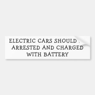 Elektrische Autos, die mit Akku belastet sind fest Autoaufkleber