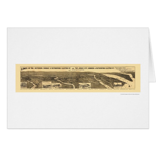 Elektrische Bahneisenbahn-Karte 1894 (Vorderseite (Horizontal))