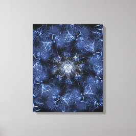 Elektrische Blaue Plasma-Fraktal-Kunst Leinwanddruck